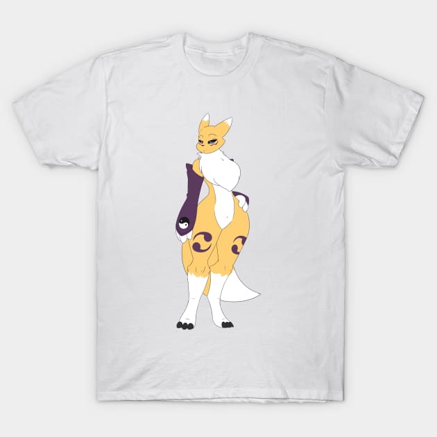 Renamon Digimon T-Shirt by Dewwydarts